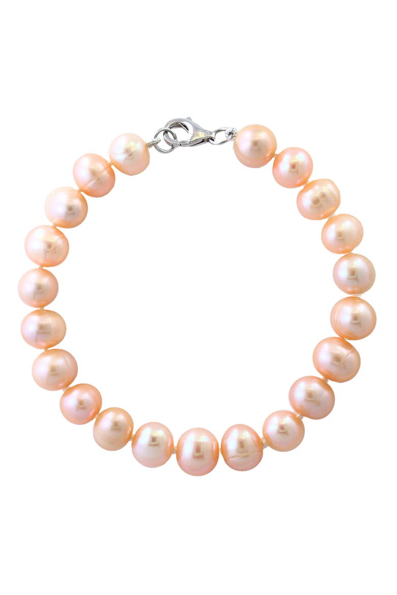 7mm Freshwater Pearl Bracelet, Main, color, PINK