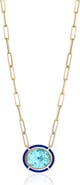 GOSHWARA Melange Blue Topaz Pendant Necklace