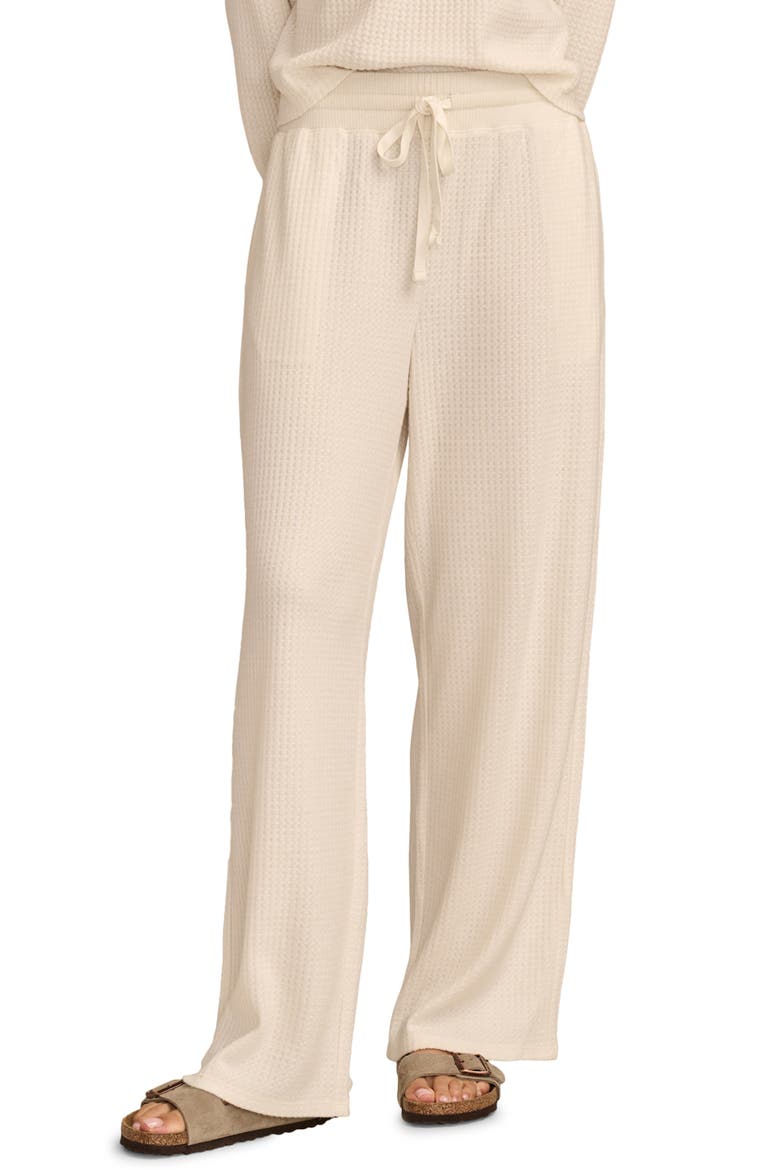 Cloud Waffle Wide Leg Pants, Main, color, WHISPER WHITE