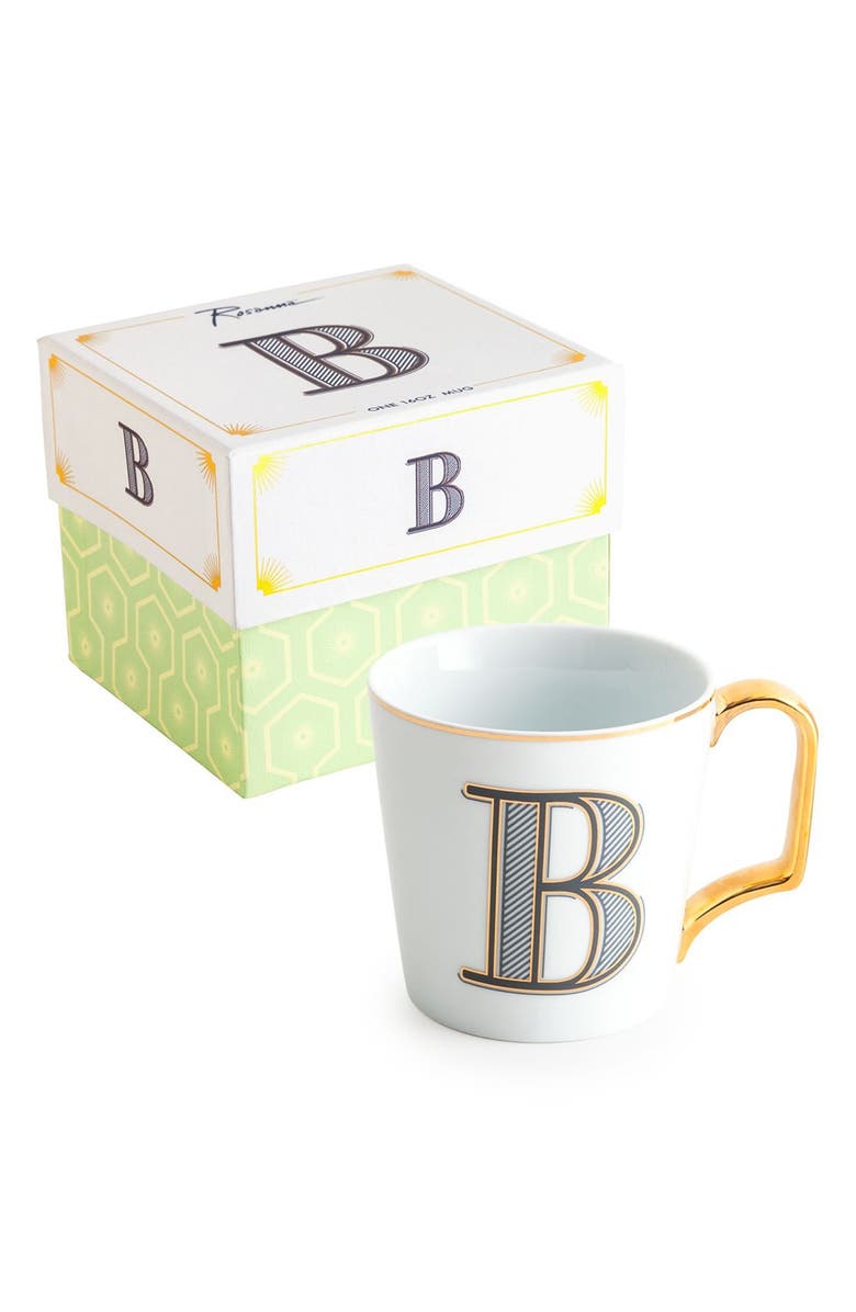 Rosanna Monogram Porcelain Coffee Mug, Main, color, 