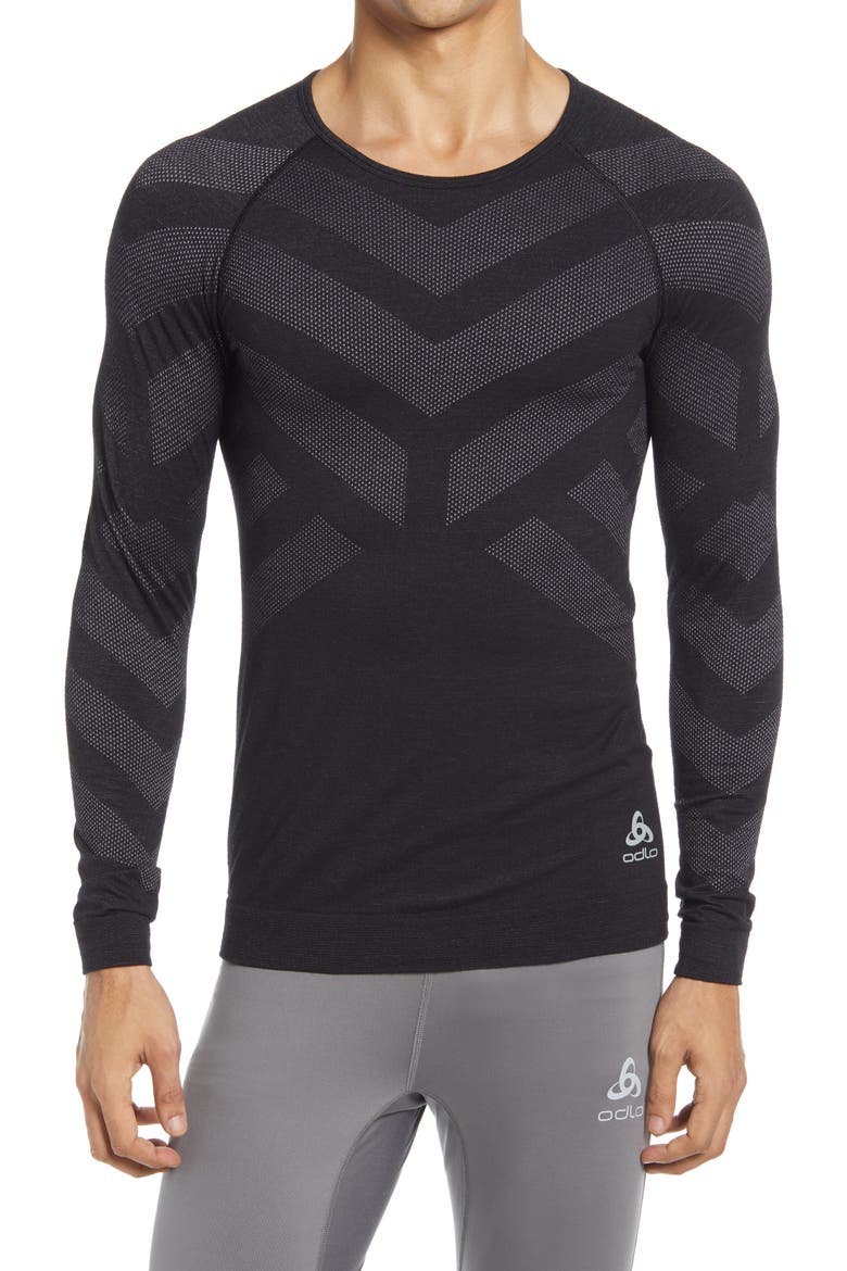 Men's Natural + Kinship Warm Base Layer Top, Main, color, BLACK