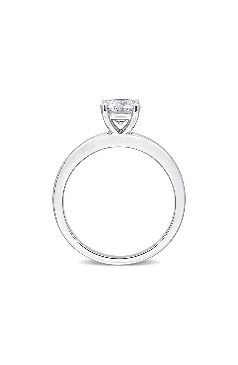 Created Forever 10K White Gold Lab Grown Diamond Solitaire Ring, Alternate, color, White