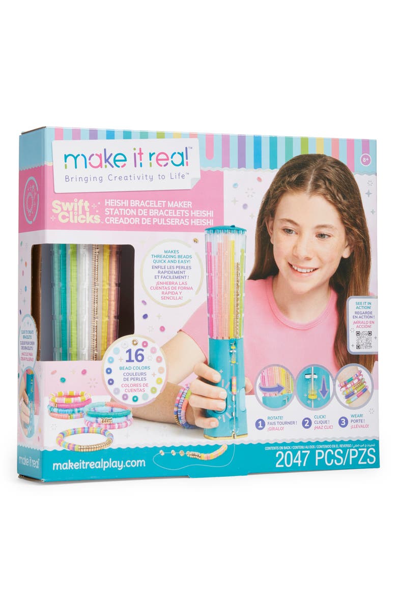 Make It Real Swift Clicks Heishi Bracelet Making Kit, Alternate, color, Multi