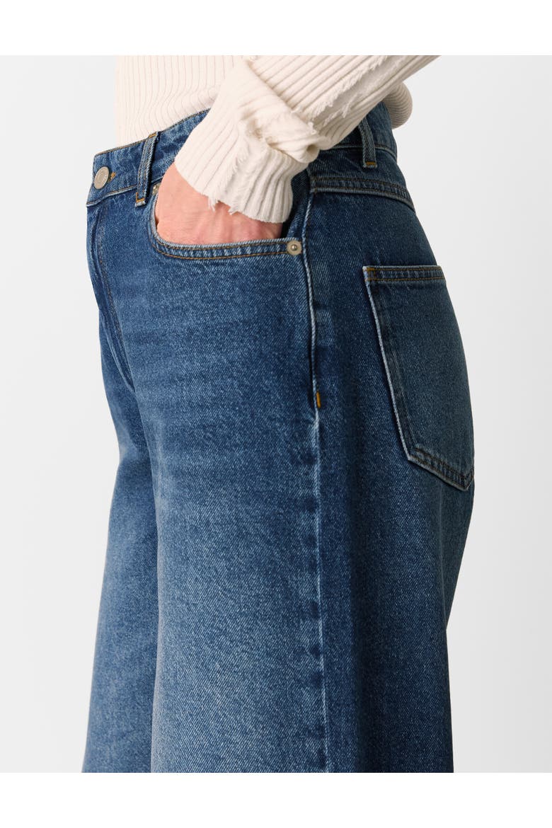 Denim Straight Ankle Length Jeans, Alternate, color, Denim