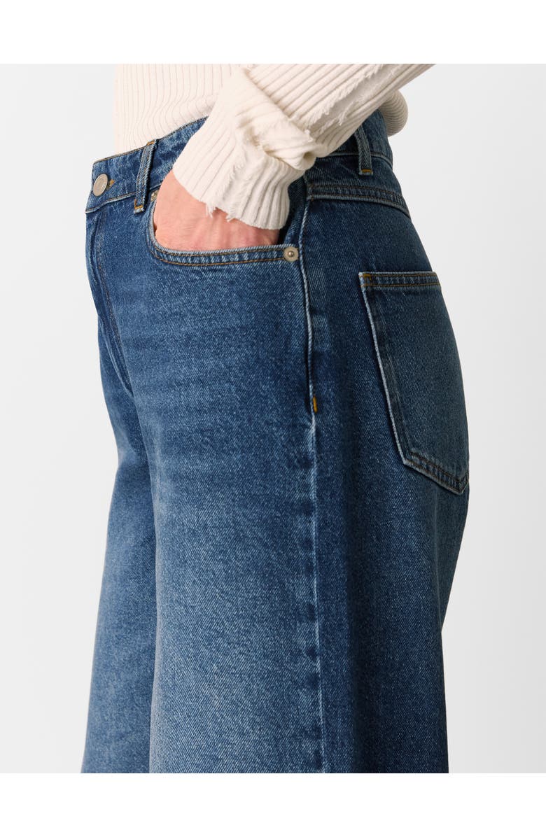 Whistles Denim Straight Ankle Length Jeans, Alternate, color, Denim