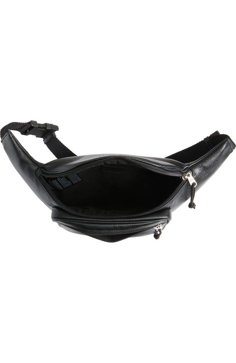 Balenciaga Explorer Tape Logo Leather Belt Bag, Alternate, color,