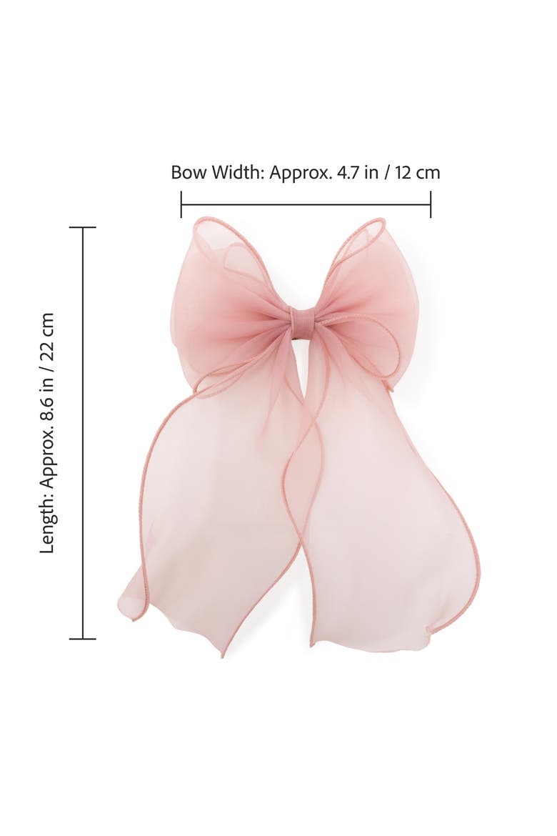 Organza Large Bow Clip Gift Set with Tin Case, Alternate, color, Blush Pink