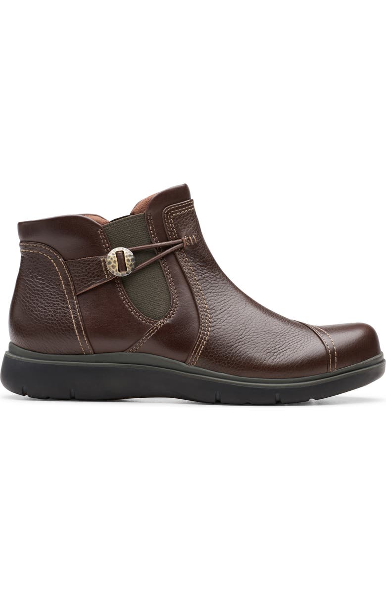 Clarks<sup>®</sup> Certina Joy Ankle Bootie, Alternate, color, Dark Brown Leather