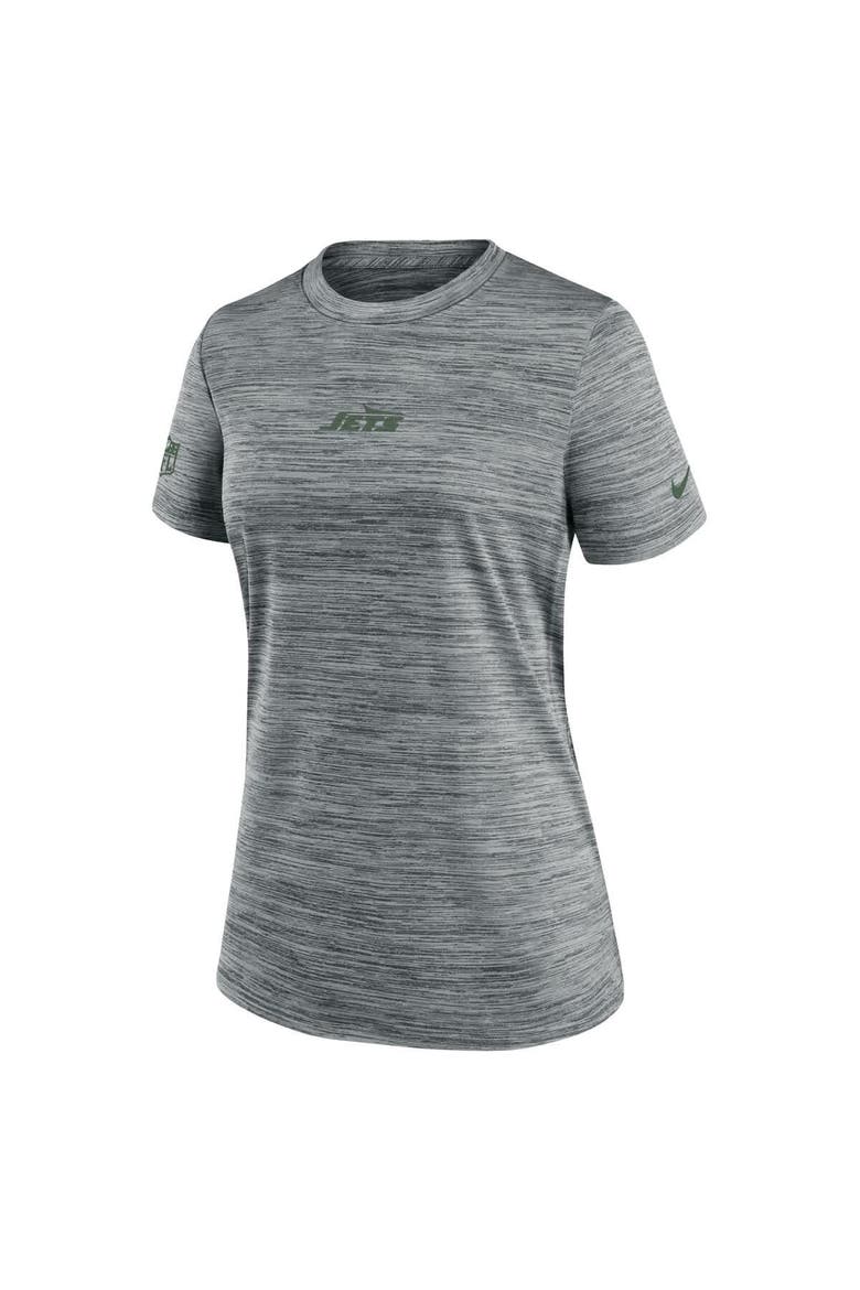 Women's Nike Gray New York Jets Sideline Velocity Performance T-Shirt, Alternate, color, Gray