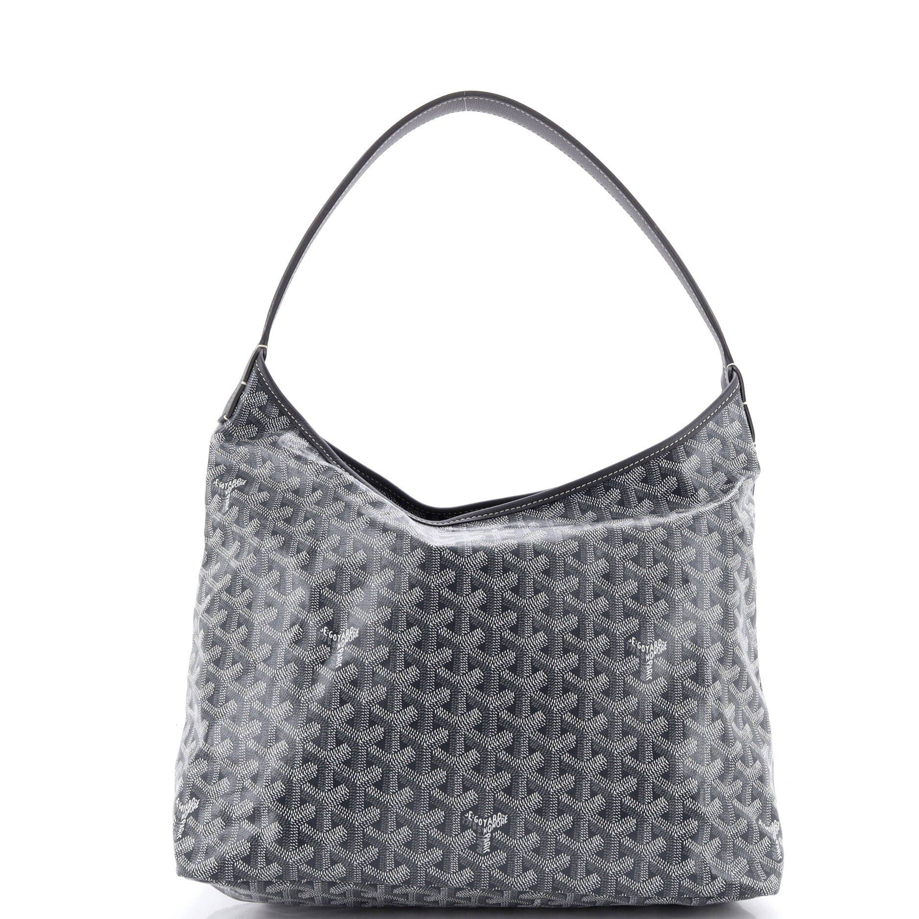 Pre-Owned Goyard Boheme Hobo Coated Canvas, Alternate, color, Gray