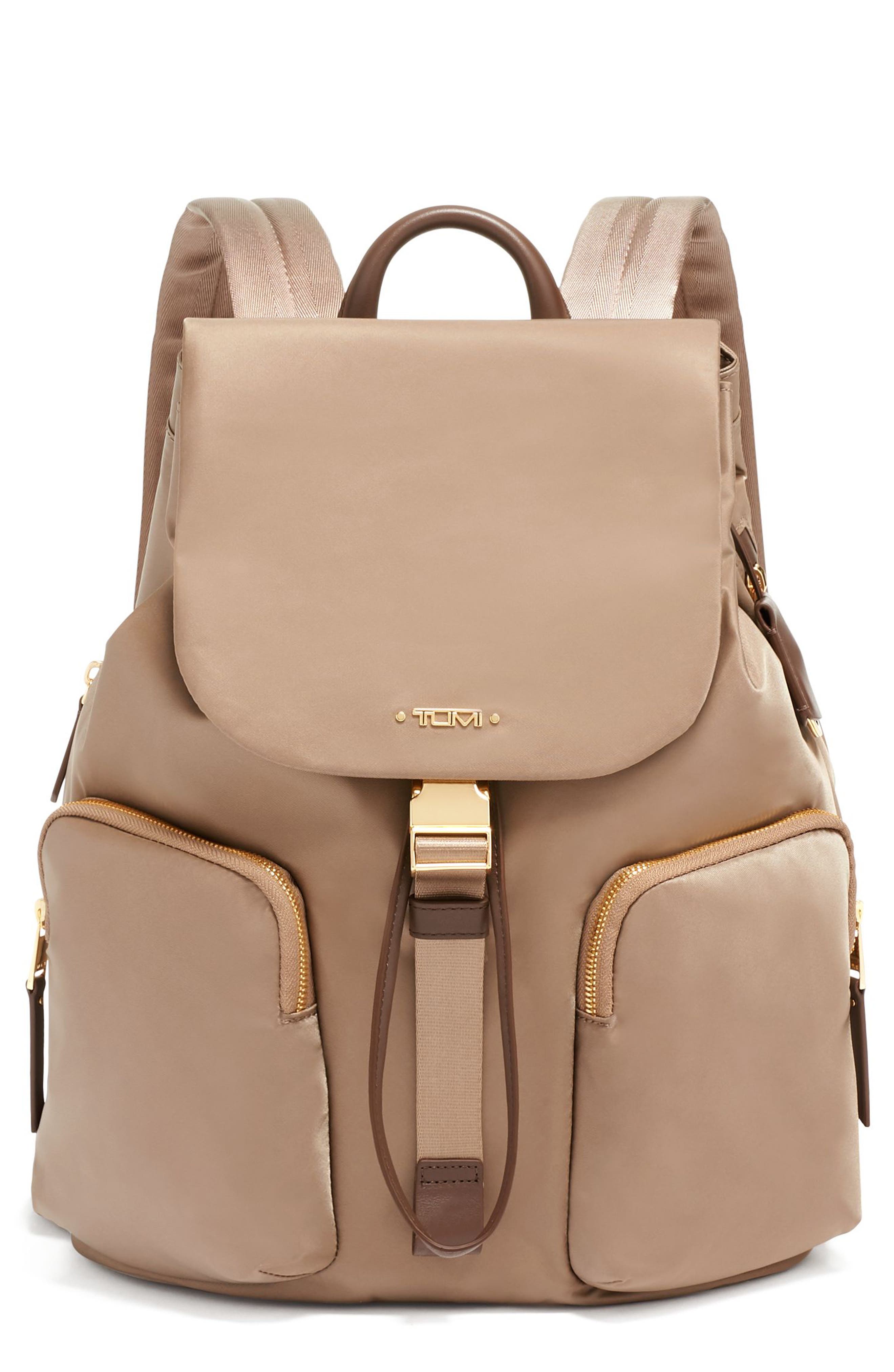 Rivas Nylon Backpack, Main, color, FOSSIL