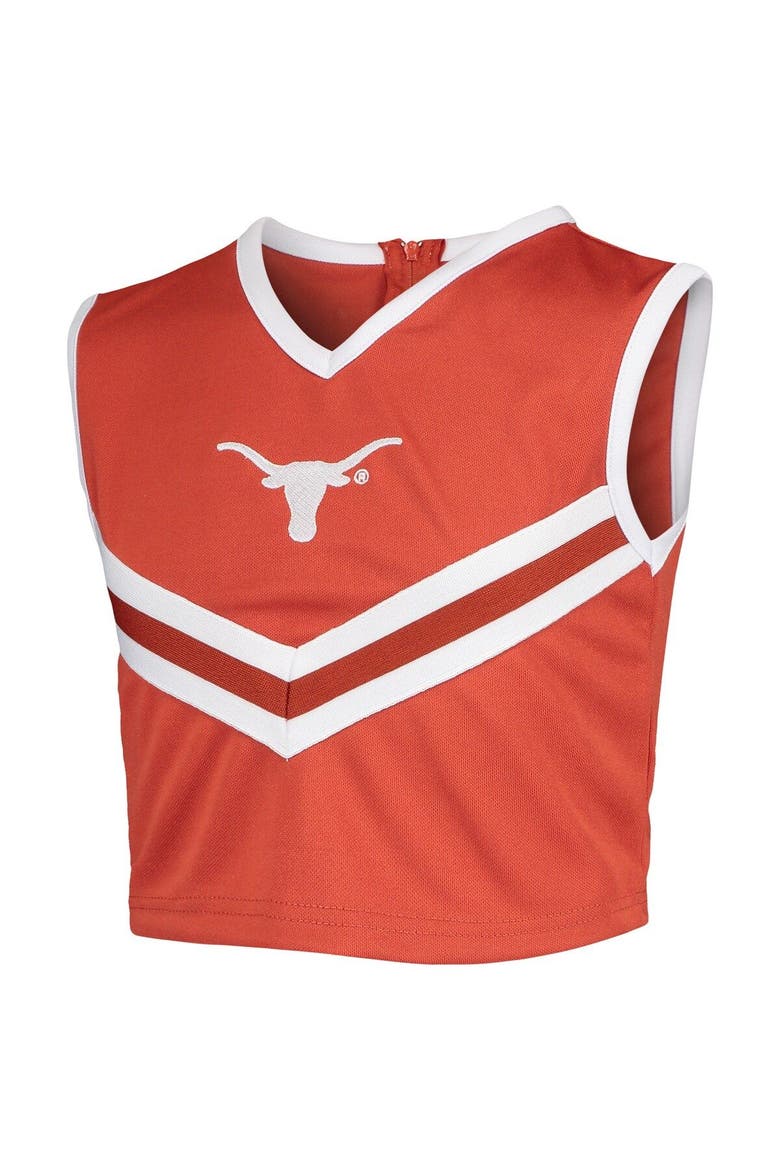 Girls Youth Texas Orange Texas Longhorns Two-Piece Cheer Set, Alternate, color, Burnt Orange