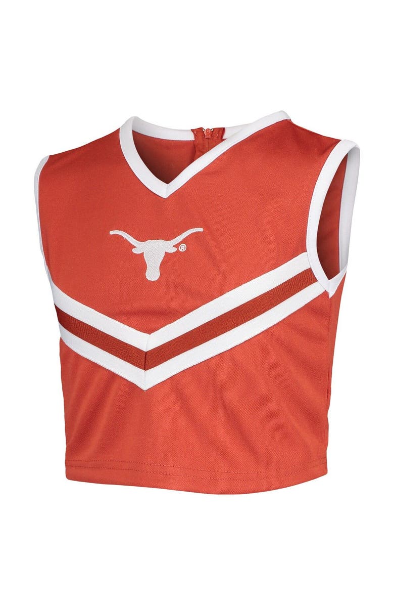 LITTLE KING Girls Youth Texas Orange Texas Longhorns Two-Piece Cheer Set, Alternate, color, Burnt Orange