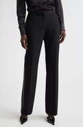 Versace Studded Wool Grain de Poudre Bootcut Pants