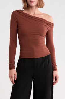 Bria One-Shoulder Jersey Top