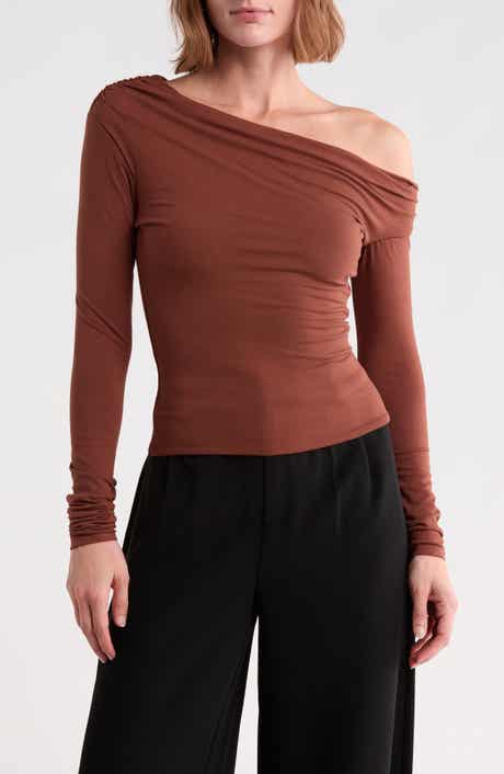 Bria One-Shoulder Jersey Top