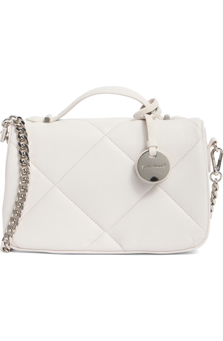 Steve Madden Jonni Diamond Quilt Crossbody Bag, Main, color, Chalk