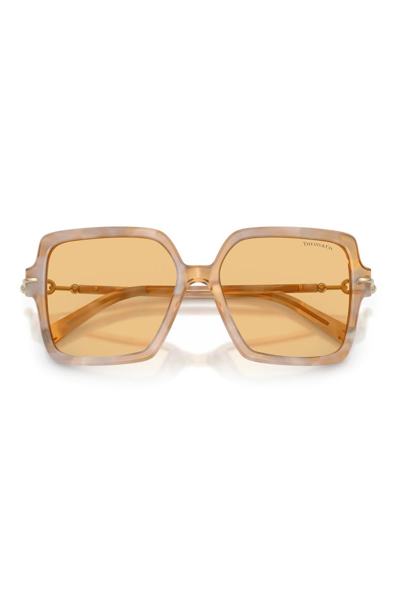 57mm Square Sunglasses, Alternate, color, PADPARADSCHA HAVANA / ORANGE