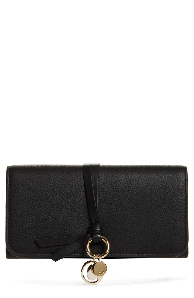 Chloé Alphabet Leather Wallet, Main, color,