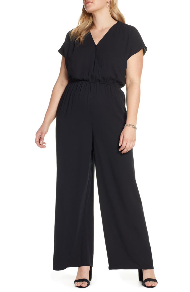 Halogen<sup>®</sup> Faux Wrap Jumpsuit, Alternate, color, 