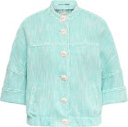 Maison Common Casual Tweed Jacket With Trimming Italian two-tone