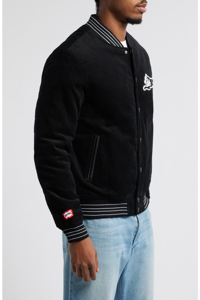 Hounds Corduroy Varsity Jacket, Alternate, color, BLACK