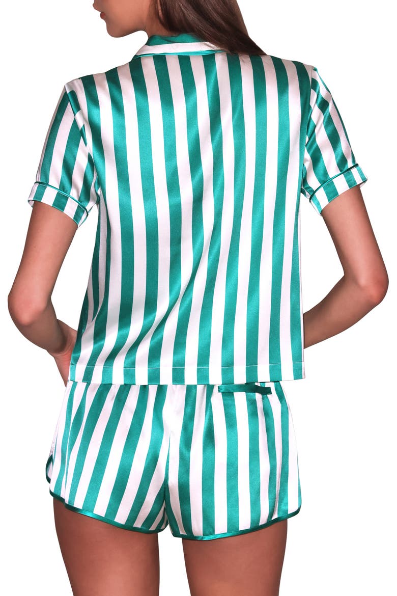 Riviera Stripe Satin Pajama Top, Alternate, color, RIVIERA STRIPE