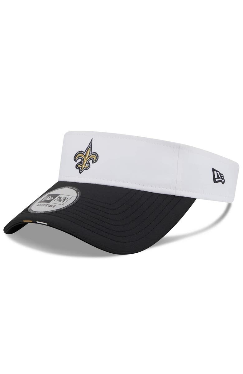 New Era Men's New Era White/Black New Orleans Saints 2025 NFL Training Camp Adjustable Visor, Main, color, White