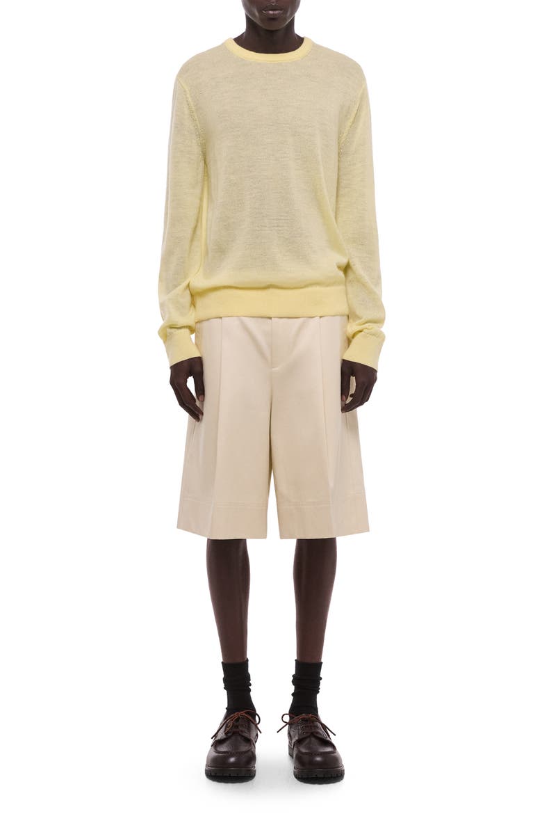 Merino Wool Blend Sweater, Alternate, color, YELLOW