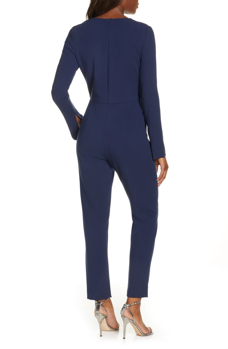 Black Halo Sambora Long Sleeve V-Neck Jumpsuit, Alternate, color,