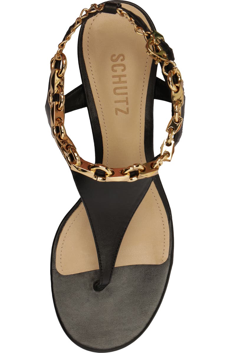 Schutz Lys Ankle Strap Wedge Sandal, Alternate, color, Black