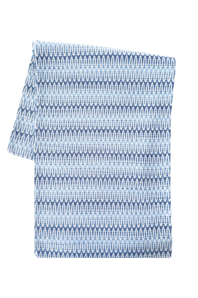 Summer Twist Indoor Outdoor Table Runner, Main, color, Blue
