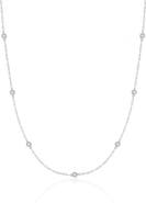 Crislu Aura Cubic Zirconia Station Necklace