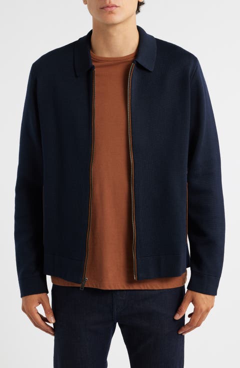 Collared Zip-Up Cardigan