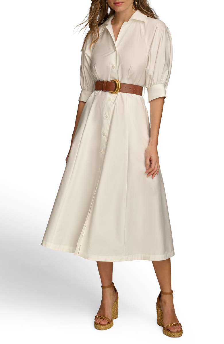 Donna Karan New York Cotton Midi Shirtdress, Main, color,