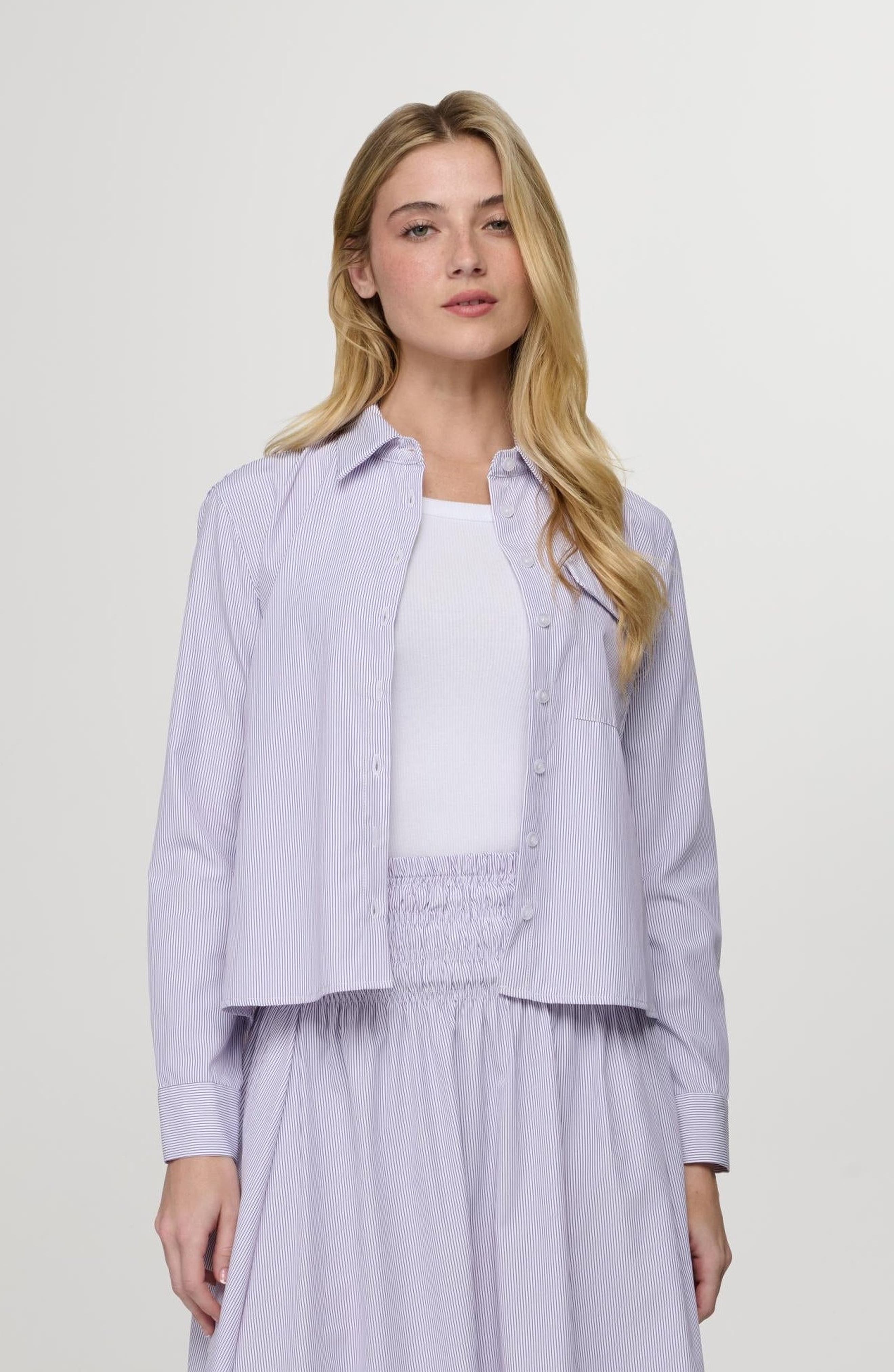selected Lavender Pinstripe