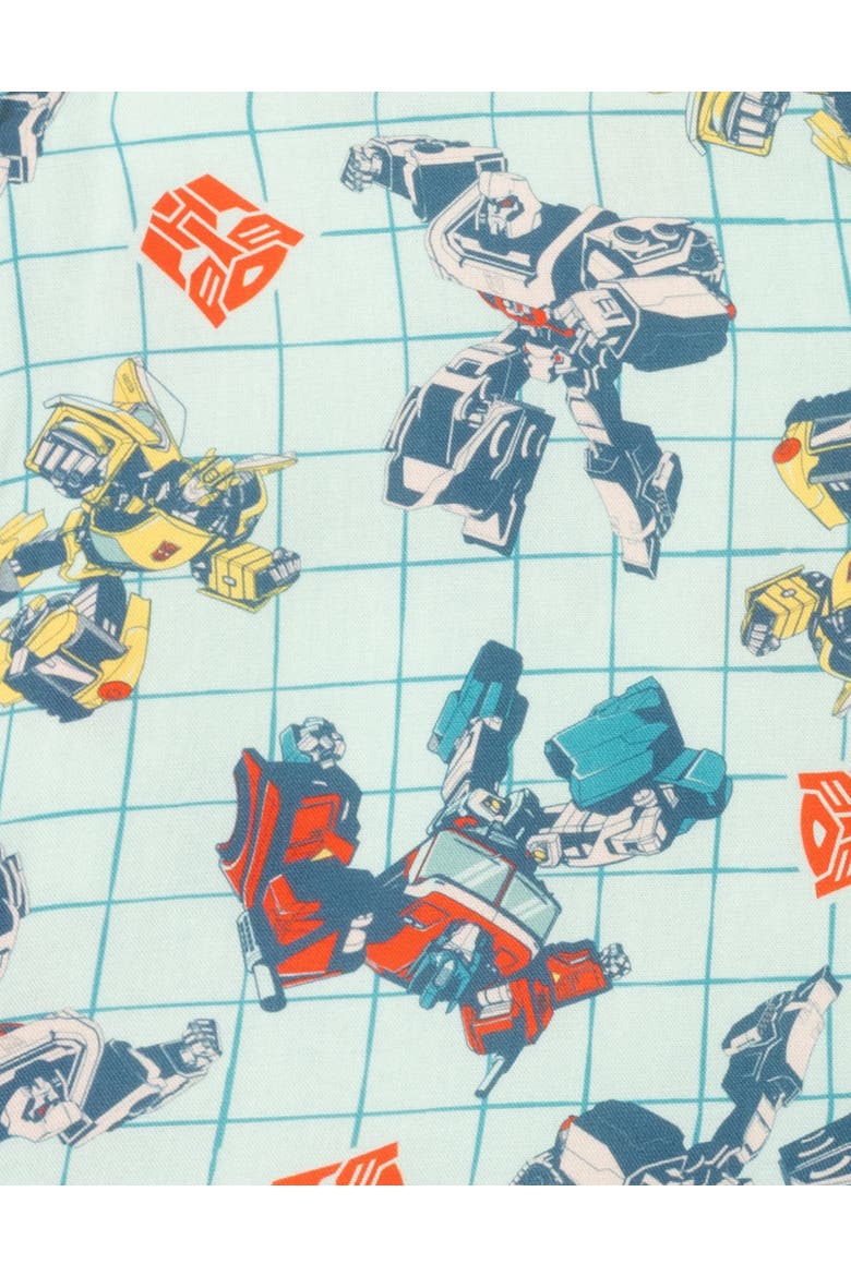 Short Sleeve Button-Down Shirt, Alternate, color, Transformers Blue