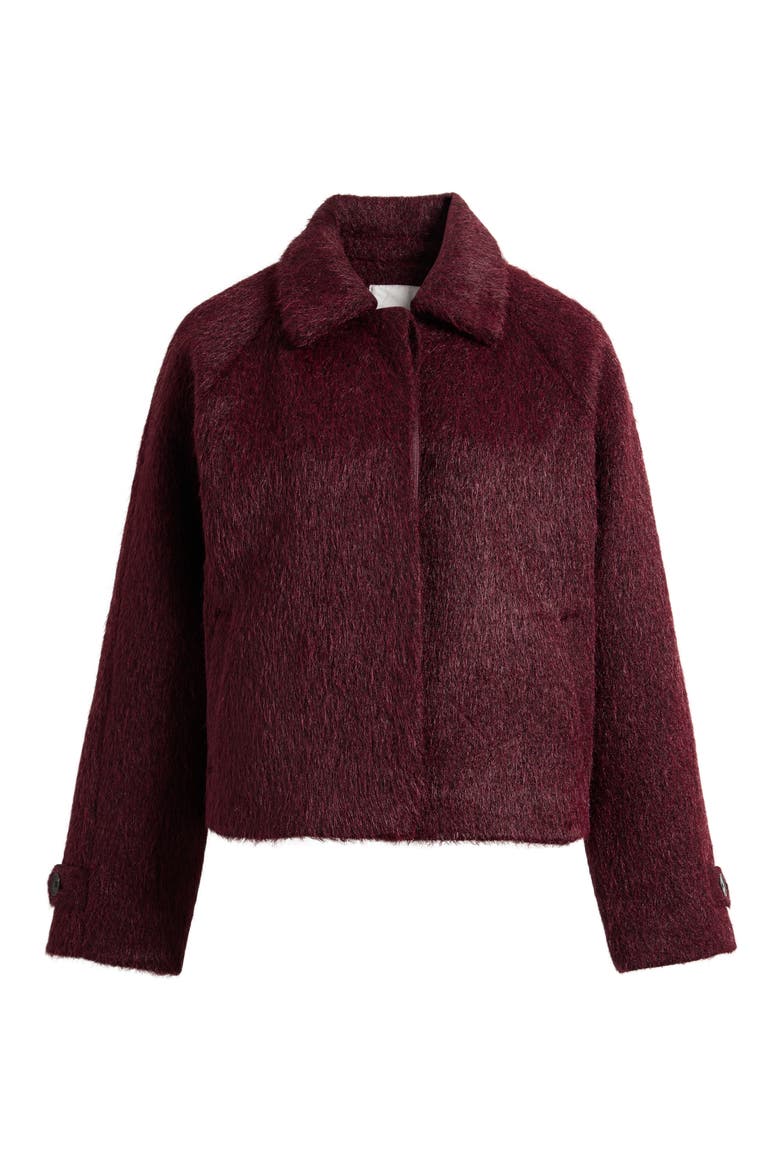 Crop Woolly Jacket, Alternate, color, CURRANT