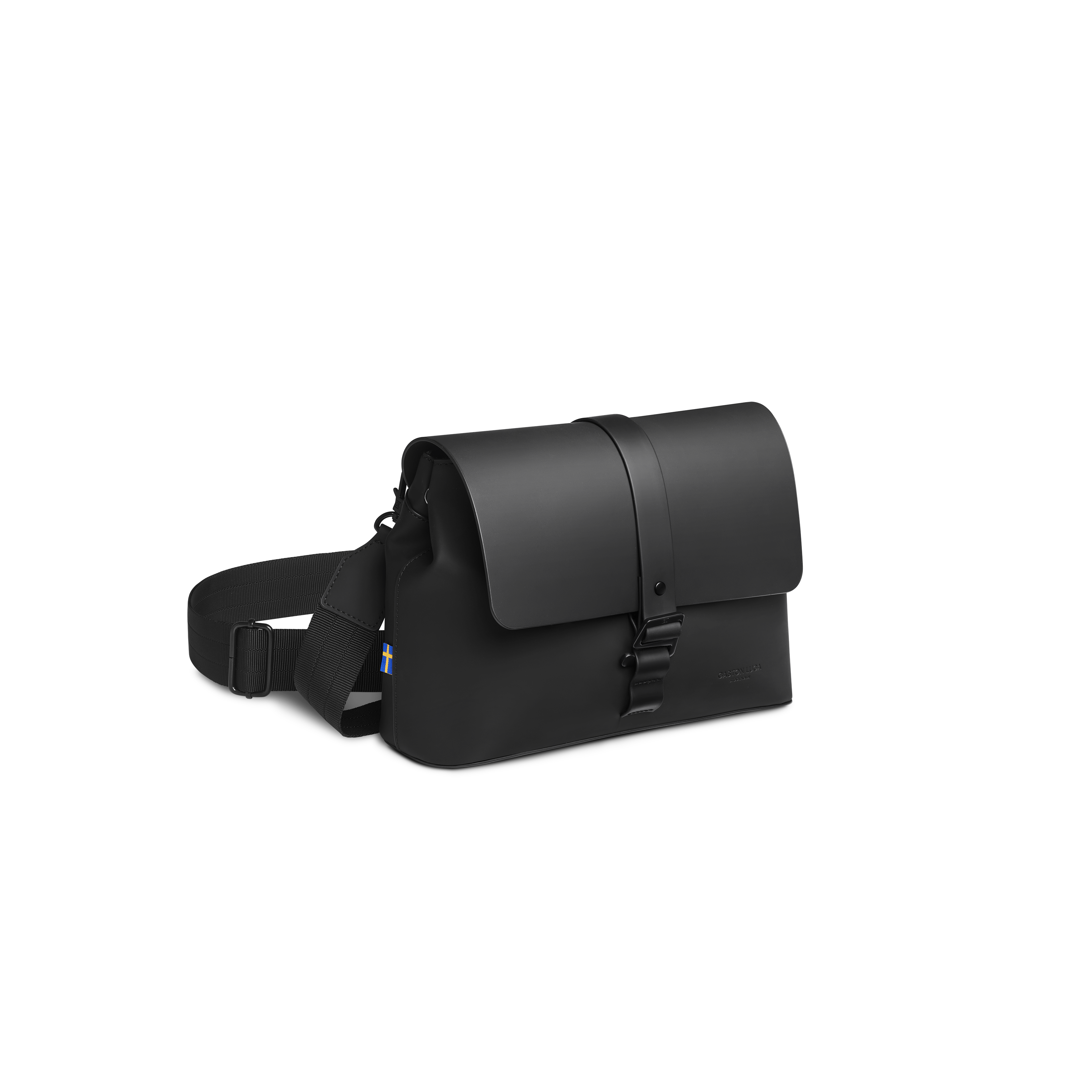 Gaston Luga Spläsh Crossbody Medium, Alternate, color, Black