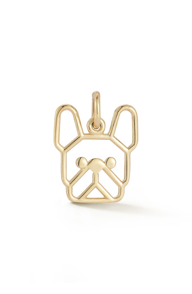 Ember Fine Jewelry 14K Yellow Gold Dog Charm Beaded Necklace, Alternate, color, Gold