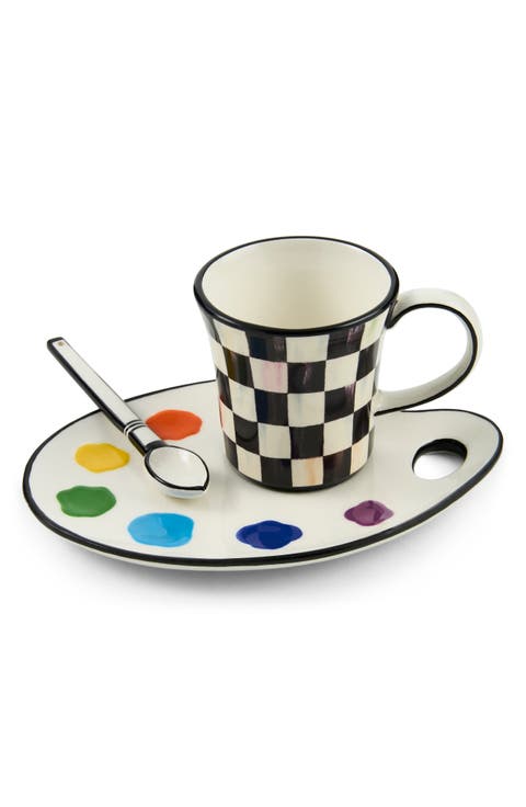 Artist Palette Mug & Saucer Set
