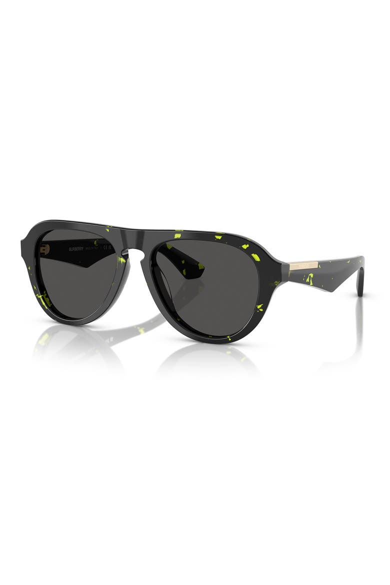 55mm Pilot Sunglasses, Alternate, color, GREEN HAVANA