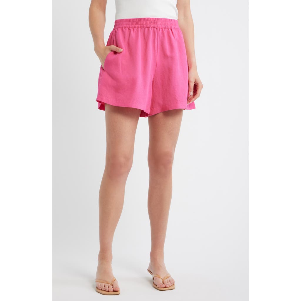 BOSS Orange Linen Blend Shorts in Magenta at Nordstrom, Size 6