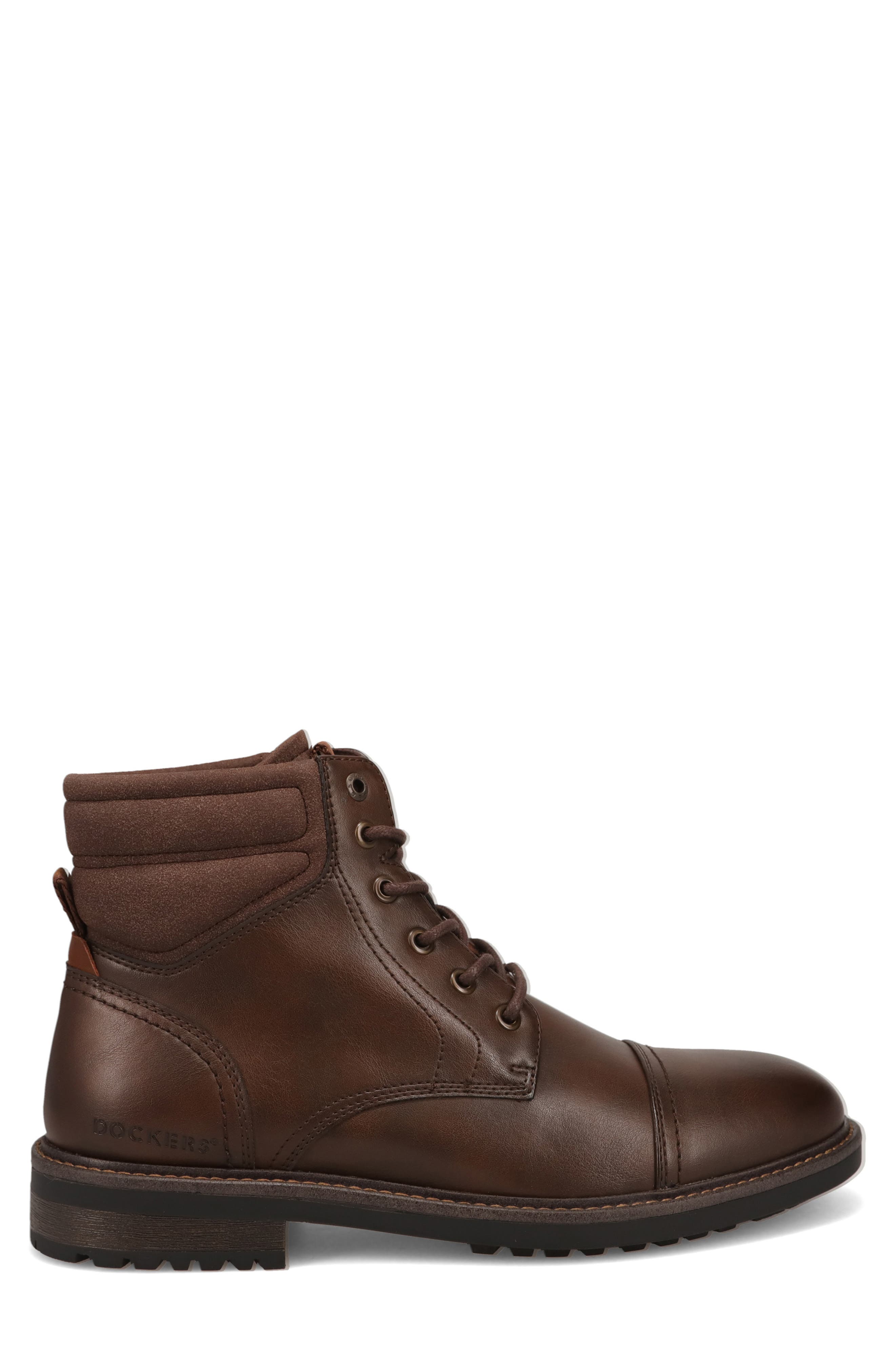 Bannister Faux Leather Boot, Alternate, color, CHESTNUT