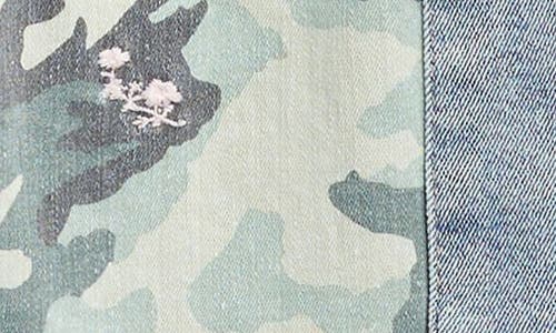 Tractr Kids' Camo Print Wide Leg Cargo Jeans In Multi