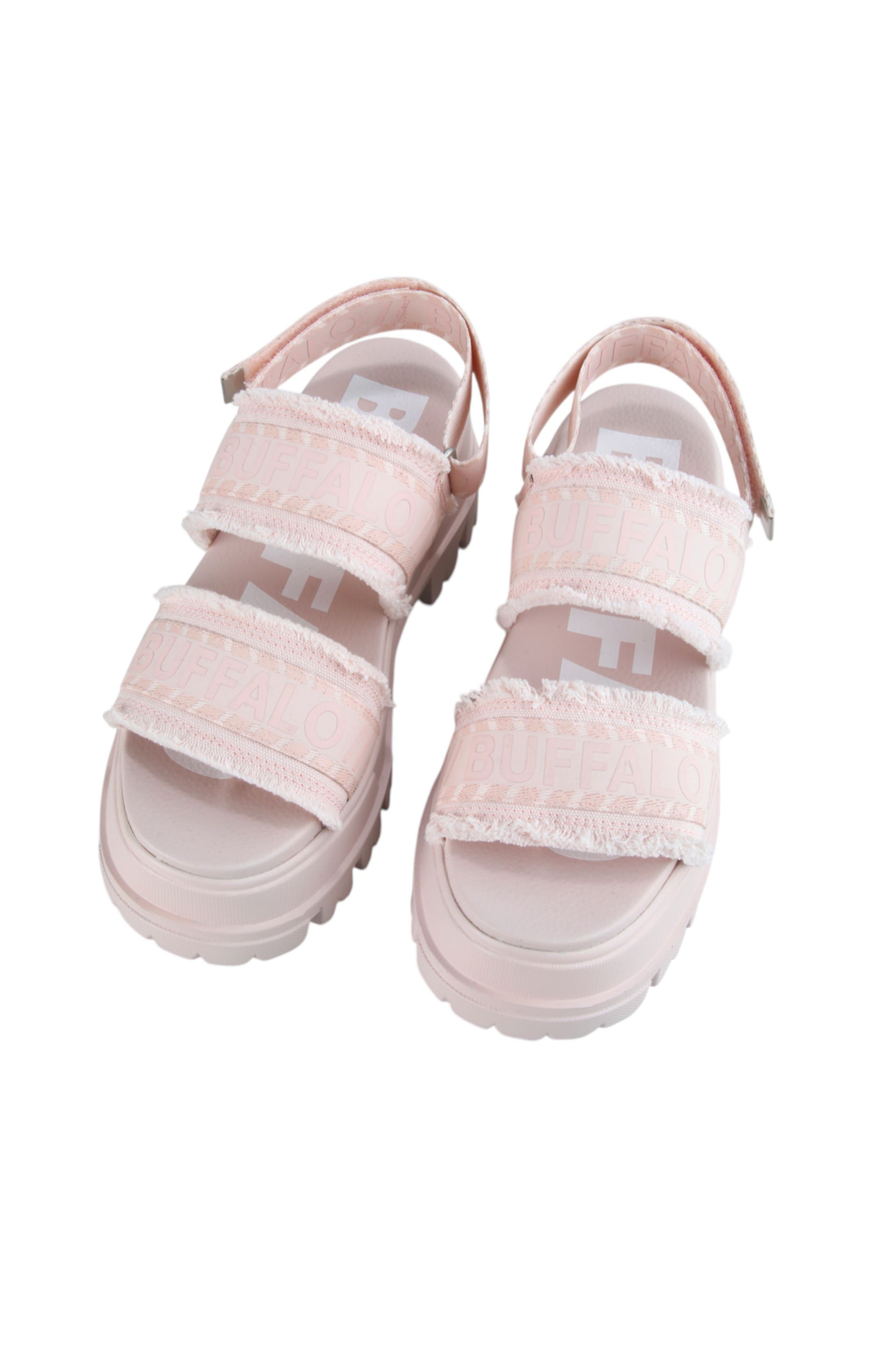 Buffalo Boots Binary 0 Platform Sandal, Alternate, color, White