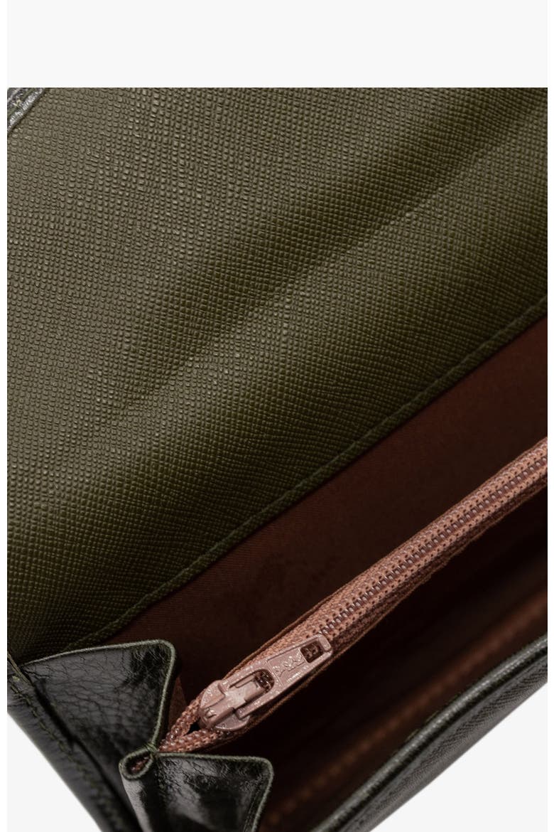 Grace Wallet 202, Alternate, color, Green / Beige