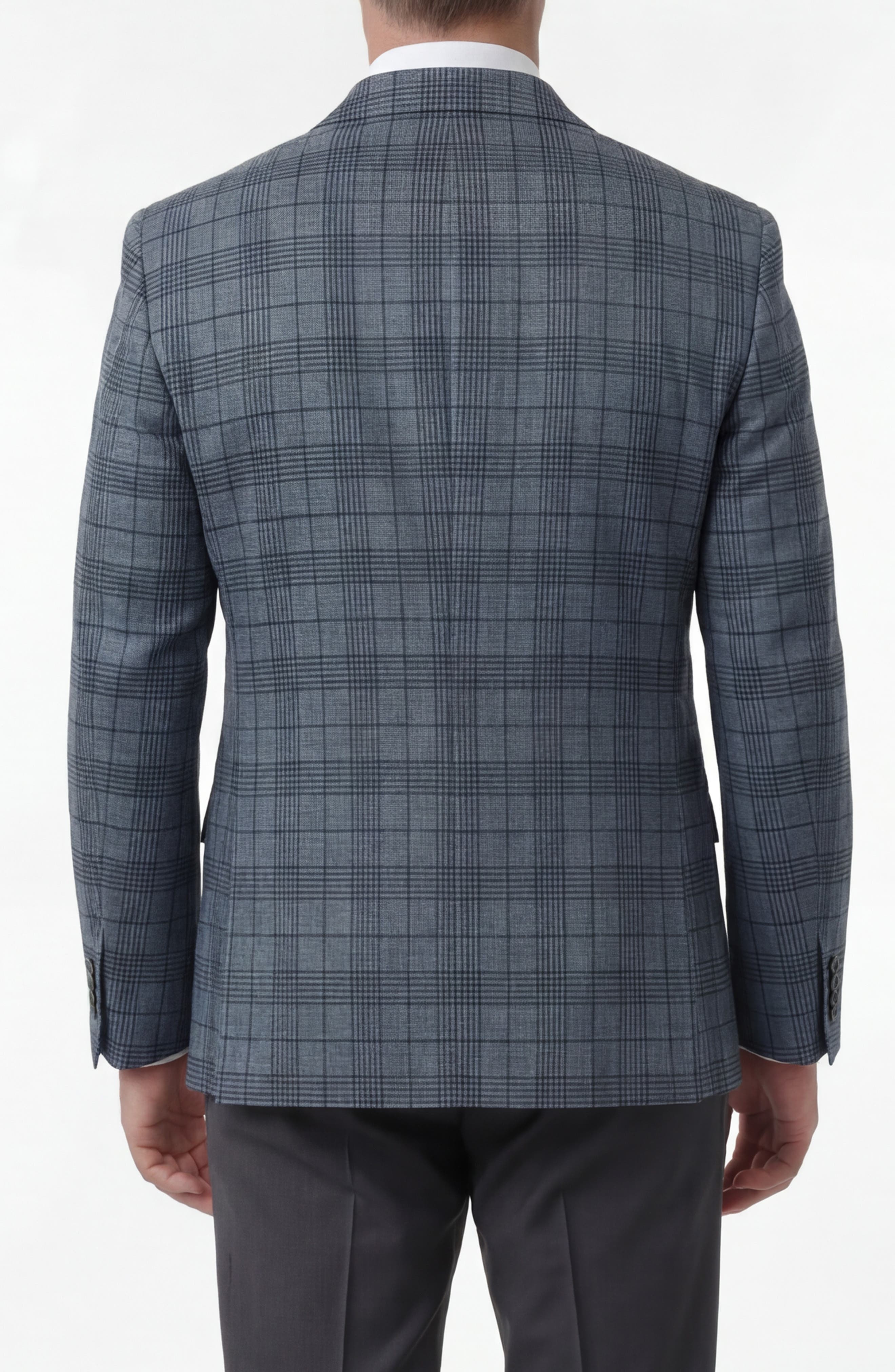 Plaid Two-Button Sport Coat - image 2