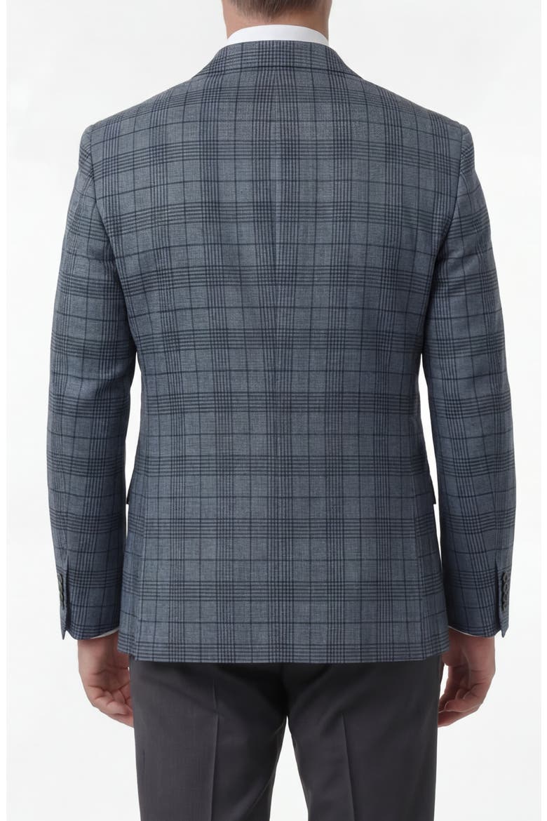 Plaid Two-Button Sport Coat, Alternate, color, NAVY