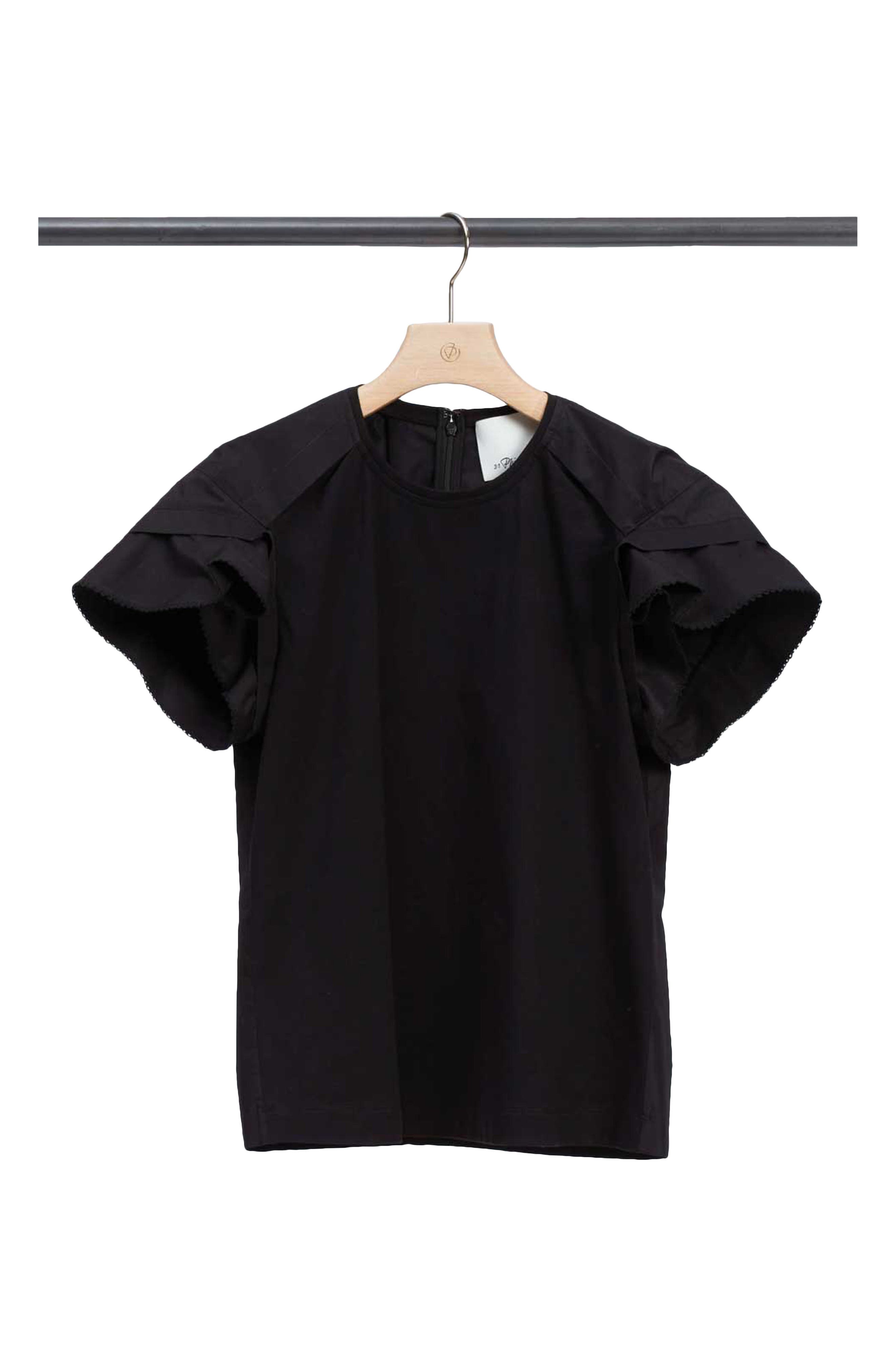 Cascade Drape Mixed Media Top